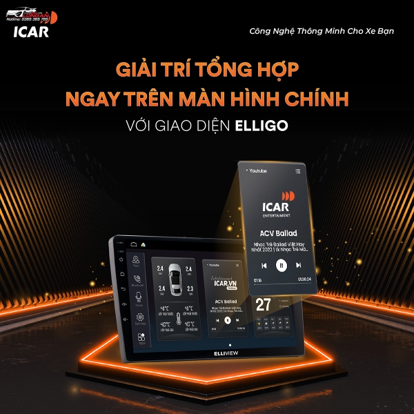 Màn hình android liền cam 360 ICAR Elliview S4 premium