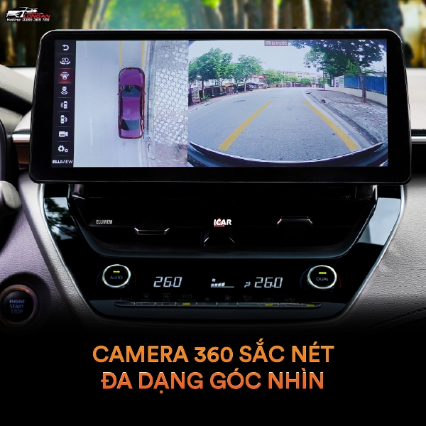 Màn hình android liền cam 360 ICAR Elliview Q4M